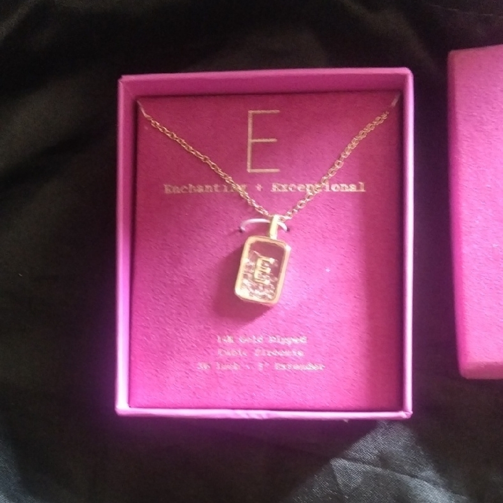 a new day Gold Initial Pendant Necklace